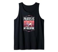 Pilates es mi Amor Divertido contra el corazón de San Valentín Camiseta sin Mangas