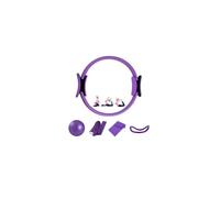 Pilates Essential Kit,Juego De 5 Piezas,Aro Pilates Mujer,Pelota PequeñA De Pilates,Aro De Pilates,Kit De Pilates para Ejercicio En Casa,Cintas EláSticas Musculación (Púrpura)