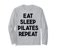 Pilates Funny - Comer Dormir Pilates Repeat Manga Larga