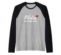 Pilates is my Happy Hour Stress Relief Camiseta Manga Raglan