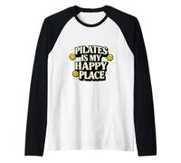Pilates Is My Happy Place, Regalo Divertido para los Amantes del Bienestar Camiseta Manga Raglan