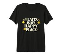 Pilates Is My Happy Place, Regalo Divertido para los Amantes del Bienestar Camiseta Premium