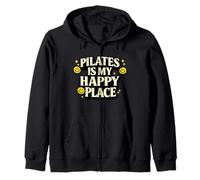 Pilates Is My Happy Place, Regalo Divertido para los Amantes del Bienestar Sudadera con Capucha