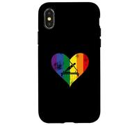 Pilates LGBT Reformer Pilates Corazón Envejecido Carcasa para iPhone X/XS