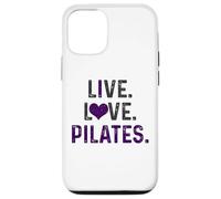 Pilates Live Love Funny Yoga Pilates Instructor Deportes Carcasa para iPhone 12/12 Pro