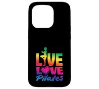 Pilates Live Love Pilates Vibrante Fitness Motivacional Deporte Carcasa para iPhone 15 Pro