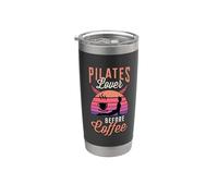Pilates Lover Before Pilates Instructor Café Pilates Lover Vaso térmico de acero inoxidable de doble pared