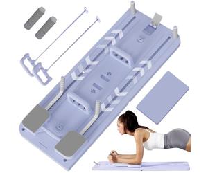 Pilates Reformer Board, Junta plegable Pilates | multifuncional Ejercicio reformador deslizante,Equipo de entrenamiento ABS plegable, AB Core Trainer para Tone Your Abs, Cuerpo completo