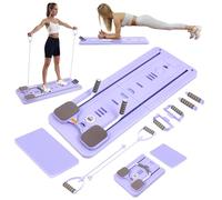 Pilates Reformer,Máquina de Pilates Plegable,Rodillo Abdominal,Entrenador Multifuncional para Todo el Cuerpo,para Hombres y Mujeres,con Bandas de Resistencia,para Uso Doméstico y en el Gimnasio