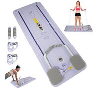 Pilates Reformer, Plegable Tabla de Pilates en Casa, Tabla de Fitness Multifuncional de Rebote automático, Entrenamiento de Fuerza Abdominal y Core, Maquina Pilates para Casa (Morado)