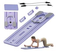 Pilates Reformer, tabla abdominal multifuncional, tabla de ejercicio para el pecho y los abdominales, tabla Pilates, conjunto Pilates Reformer para entrenamiento en casa, azul