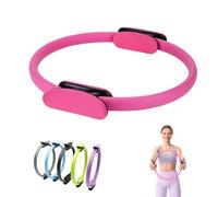 Pilates Ring Fitness Trainer, Pilates Ring Magic with Double Padded Handles, for Toning Arms, Legs Men and Women (Pink)