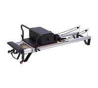Pilates Trainer Core Bed - Equipo de ejercicio aeróbico de aleación de aluminio con rodillos móviles para fuerza y flexibilidad