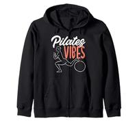 Pilates Vibes - Arte de fitness inspirador Sudadera con Capucha