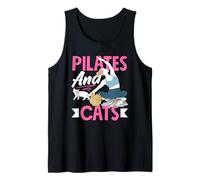Pilates Y Gatos Relajándose Juntos Camiseta sin Mangas