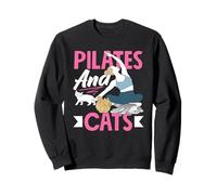 Pilates Y Gatos Relajándose Juntos Sudadera
