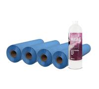 PILBELLES Pack 4 Rollos de Papel Camilla Parafinado Sin Precorte Blanco + 1 litro Aceite de Masaje