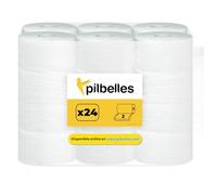 PILBELLES Papel Higiénico Industrial Pasta Laminado 24 Rollos Jumbo | Rollo de Papel Industrial Jumbo para Dispensador