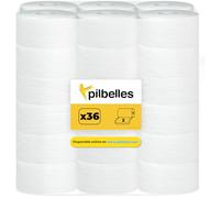 PILBELLES Papel Higiénico Industrial Pasta Laminado 36 Rollos Jumbo | Rollo de Papel Industrial Jumbo para Dispensador
