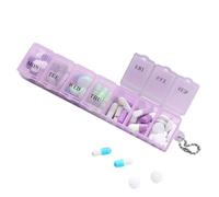 Píldora de 7 días: soporte de medicina transparente, mini clasificador de píldoras, estadía de tableta | El diseño compacto mantiene medicamentos separados para la estructura segura de uso de la estru