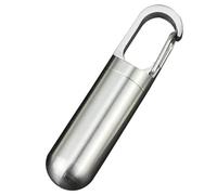 Píldora Impermeable - Píldoras De Bolsillo | Mini Contenedor De Tableta De Metal Con Hebilla Elástica Alta | Organizador De Tabletas Portátiles Para Acampar, Viajar, Uso Al Aire Libre | Compacto Y Dur
