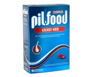 Pilfood Energy Tratamiento Anticaída Intensa de Pelo con Biotina, Zinc y Vitaminas Esenciales - Vitaminas para el Cabello y Tratamiento Anticaida Cabello Mujer y Hombre (180 Comp)