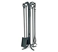 Pilgrim 18001 Lodge Juego de Herramientas para Chimenea Alta, Hierro Forjado, Negro, 39" Tall