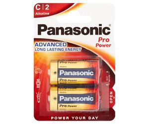 Pilhas alcalinas 1.5V LR14 / C - [2 unid.] - Panasonic Pro Power