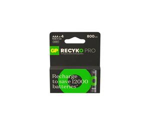 Pilhas recargables AAA/R03 GP ReCyko Ni-MH 800 mAh - Lote de 4