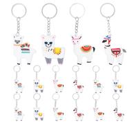 Pilikoll 16 Piezas Llavero De Alpaca Llaveros De Animales Lindos Llama Llavero Colgante Decoración Llaveros De Llamas Animal Colgantes De Encanto De Alpaca para Fiesta de Cumpleaños, Baby Shower