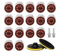 Pilikoll 160pcs 125mm 8 Agujeros Discos de Lija con Soporte M14 Papel Abrasivo Autoadhesivos P40/60/80/100/120/150/180/240/320/400/600/800/100/1200/1500/2000 para Lijadora Excéntrica,Lijadora Orbital