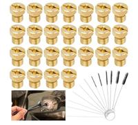 Pilikoll 25 Piezas M5 Boquilla Principal de Carburador con Agujas de Limpieza Kit de Chorro Principal de Carburador 55-115 M5 Repuesto Kit de Surtidores de Carburador M5 para Carburador Dellorto PHBG