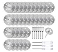 Pilikoll 30 Piezas 22mm Mini Disco de Corte de Diamante con 6 Piezas 3 mm de Mandril y 3 Piezas Destornillador de Cristal Cruzado Disco Corte Diamante Dremel para Cortar Piedra, Vidrio, Cerámica