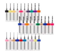Pilikoll 30 Piezas PCB Drill Bits Set 0.1mm-3.0mm Micro Brocas Taladro Drill Micro de Carburo Cementado Carbide Spiral Flute Carbide Micros Drill Bits para Grabado de Joyería CNC Carpintería