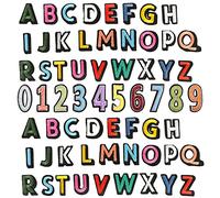 Pilikoll 62 Piezas Letras y Número para Planchar, Parches Ropa termoadhesivos Alfabeto A-Z parch termoadhesivo Número 0-9 parch ropa Termoadhesiv para ropa