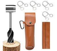 Pilikoll Herramienta de Supervivencia para Colonos Bushcraft con 4 Sierra de Alambre Taladro Manual de Barrena para Exteriores Clavija de Taladro de Madera de Ojo Escocés para Acampar, Bushcrafting