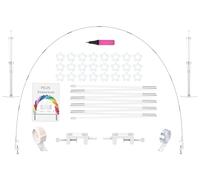 PILIN Kit de Arco de Globos de Mesa Ajustable, Soporte Semicircular para Aniversario, Navidad, Cumpleaños - Blanco