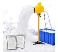 PILIN Máquina de espuma amarilla para fiestas, cañón eléctrico de espuma de 800 W con tanque de agua y 2 paquetes de polvo de espuma, máquina de espuma ajustable para eventos en interiores y