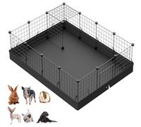 PILIN Organizador de Cubos de Almacenamiento de Alambre de Metal Negro | Productos para Mascotas Cerca de Patio de Alambre de Metal portátil (16 PCS)