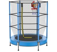 PILIN Trampolín para Niños, Trampolín De Jardín Juego De Tableros De Baloncesto Ø145cm, Juego Completo con Colchoneta De Salto, Red De Seguridad, Muelles Galvanizados y Cubre Bordes