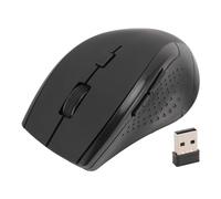 Pilipane 2,4G Ratón inalámbrico de Alta precisión Receptor USB óptico portátil Ratón inalámbrico para computadora portátil PC de Escritorio ABS Negro (Negro)