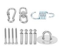 Pilipane Anclaje de montaje en pared y techo de acero inoxidable con pernos, base de gancho de resorte para columpios de yoga hamaca, correas para colgar, gimnasio, columpios de yoga aéreo, sacos de