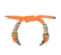 Pilipane Banda de reemplazo elástica de nylon tejido de nylon tejido a mano con estilo de reloj inteligente para Mi Band 8 Fit Gym Office Diseño bohemio Ligero cómodo duradero (Naranja)