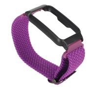 Pilipane Banda de vigilancia de Nylon Watchband Sports ajustable Banda de reloj transpirable con estuche para Smartwatch Men Women Strap premium de nylon (Púrpura con estuche negro)
