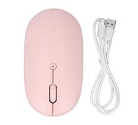 Pilipane Bluetooth Mouse Recargable Silent Wireless Ergonomic Computer Matón Ajustable dpi 1600 para Android Tablet Office Home ABS Negro (Rosa)