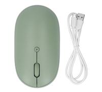 Pilipane Bluetooth Mouse Recargable Silent Wireless Ergonomic Computer Matón Ajustable dpi 1600 para Android Tablet Office Home ABS Negro (Verde)