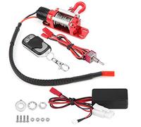 Pilipane Cabrestante de Coche Teledirigido, Escala 1/10, Vehículo Teledirigido, Accesorio de Coche sobre Orugas, Montaje de Parachoques de Cabrestante de Metal con Mando a Distancia, Modelo de Acceso