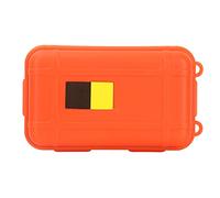 Pilipane Caja de supervivencia impermeable a prueba de golpes portátil para botes de pesca de camping de plástico naranja 12,5 cm x 7,5 cm x 3,5 cm