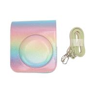 Pilipane Camina instantánea a Prueba de Lluvia a Prueba de rasguño PU Cámara Protectora de protección con Correa para el Hombro para Mini 12 Cámara instantánea Cubierta de protección a (Arcoíris)