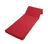 Pilipane Cojín para Tumbona de 55x183x7,5 cm, Acolchado de algodón PP Grueso de poliéster, cómodo cojín para sillón para Interior y Exterior (Vino Tinto)